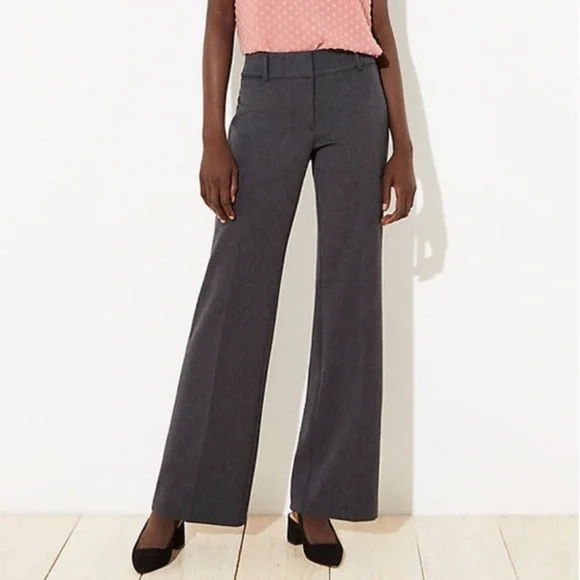 Loft Grey Texture Pattern Trouser - Picture 1 of 9